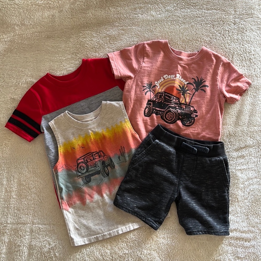 Garanimals Boys T-shirts, tank and shorts lot. All pieces Size 3T